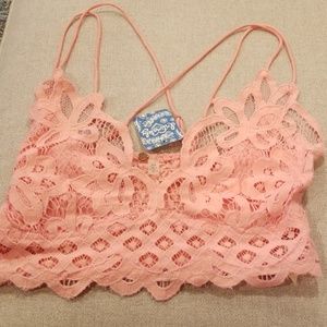 Free people Adella bralette salmon color medium